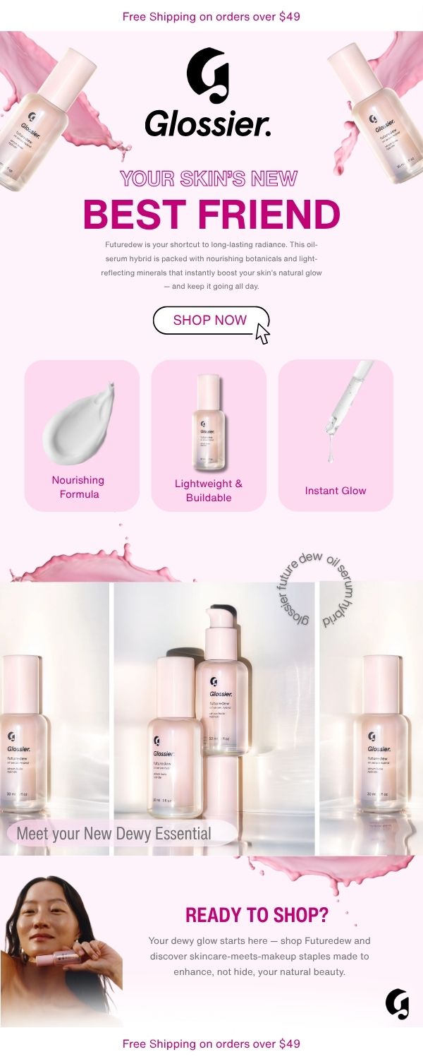 Glossier — email design study