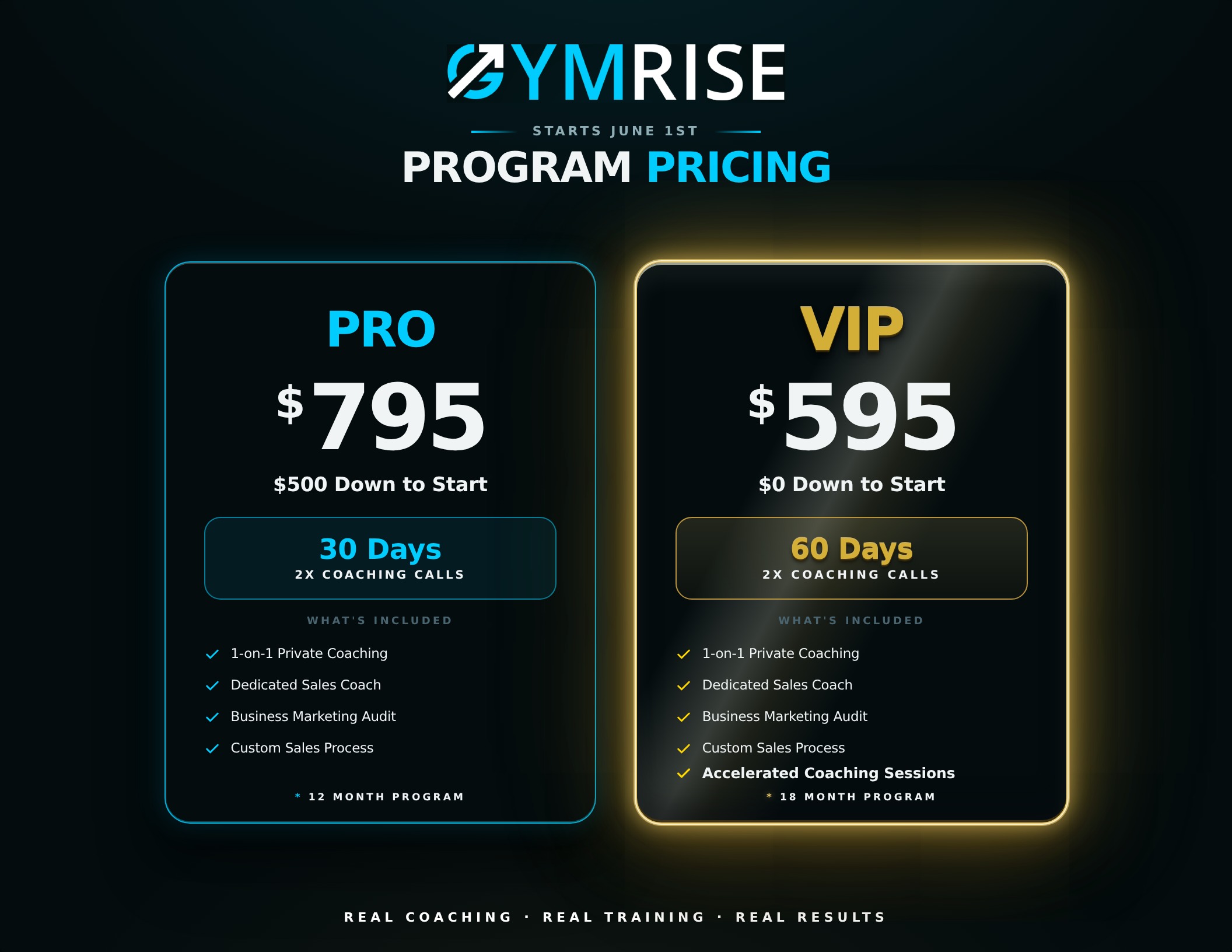 Program Pricing Sheet