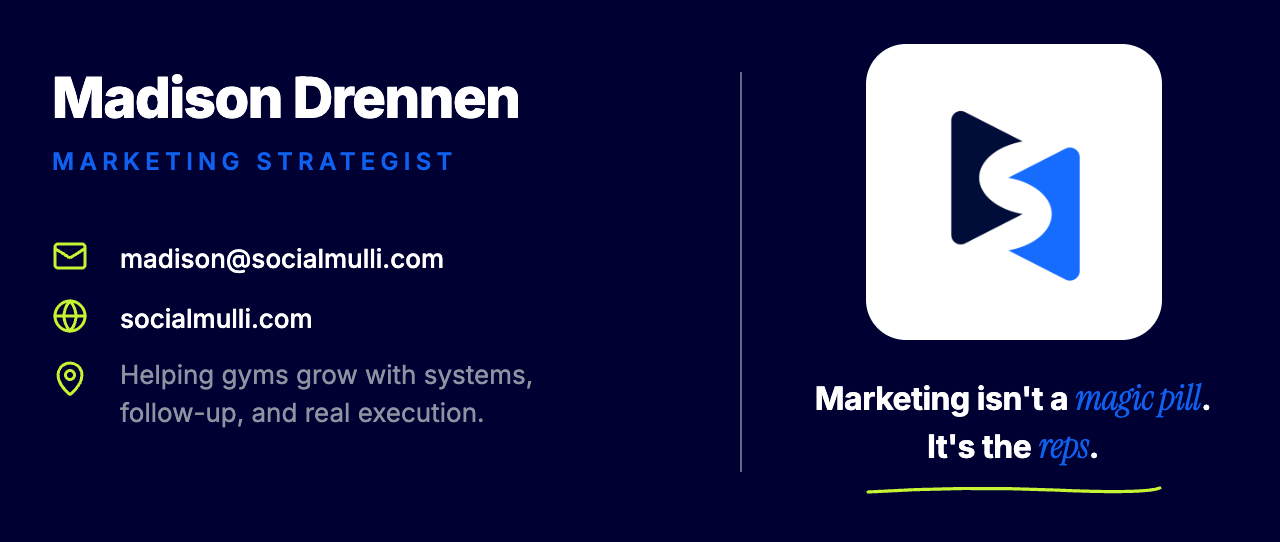 Email signature — dark mode