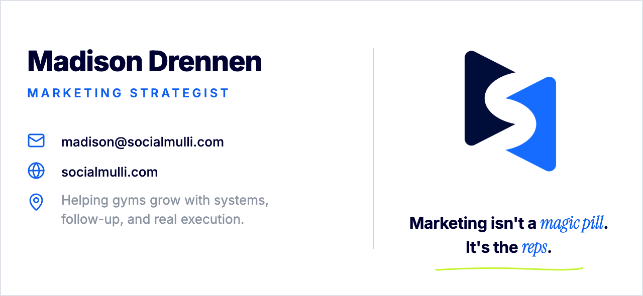 Email signature — light mode