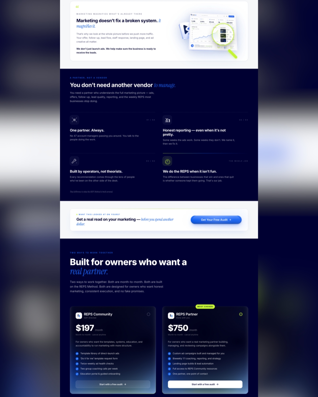 Social Mulli website — services & client transformations